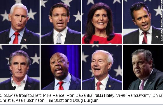 Headline: GOP Debate in Milwaukee Sees Former President Trump Absent and Rivals Seizing the Spotlight Headline: GOP Debate in Milwaukee Sees Former President Trump Absent and Rivals Seizing the Spotlight