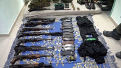 Hamas weapons and combat gear discovered near al-Shifa hospital