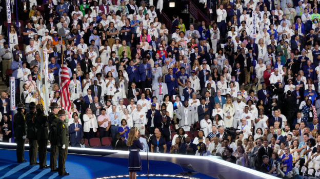 Female Delegates Wear White at DNC to Honor Women’s Suffrage During Kamala Harris’ Historic Speech Female Delegates Wear White at DNC to Honor Women’s Suffrage During Kamala Harris’ Historic Speech