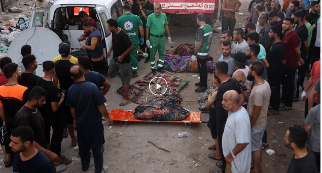 Israeli Airstrike Hits School Sheltering Displaced Palestinians Israeli Airstrike Hits School Sheltering Displaced Palestinians