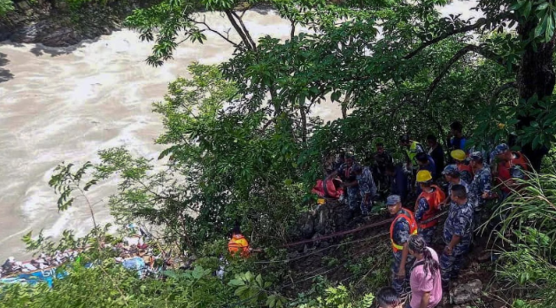 Tragedy in Nepal: 14 Dead, 16 Injured After Bus Plunges Off Highway Tragedy in Nepal: 14 Dead, 16 Injured After Bus Plunges Off Highway