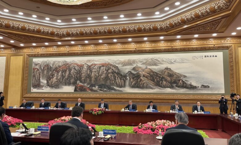 China’s Xi calls on top executives to help ‘uphold global order’ as trade tensions with U.S. rise