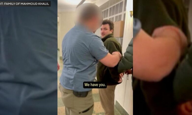Video shows the arrest of Mahmoud Khalil, pro-Palestinian Columbia University activist Video shows the arrest of Mahmoud Khalil, pro-Palestinian Columbia University activist