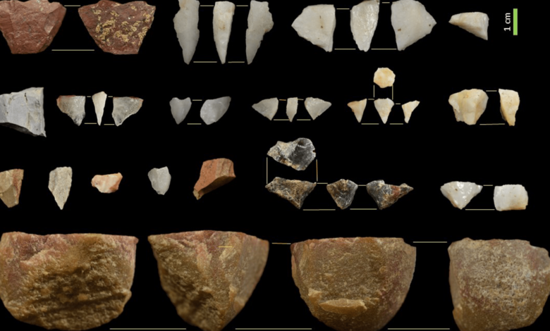 Archaeologists hike up a cliff and find 20,000-year-old stone tools Archaeologists hike up a cliff and find 20,000-year-old stone tools