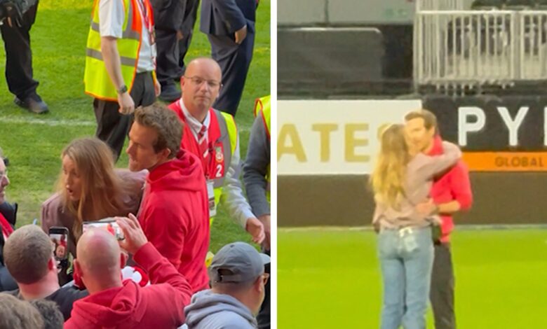 Blake Lively & Ryan Reynolds Share Intimate Kiss After Wrexham’s Promotion