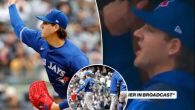Blue Jays’ Kevin Gausman takes embarrassing tumble after ejection