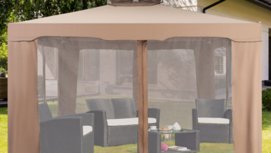 Create a Backyard Oasis with the 2-Tier 10′ x 10′ Canopy Gazebo Tent with Netting