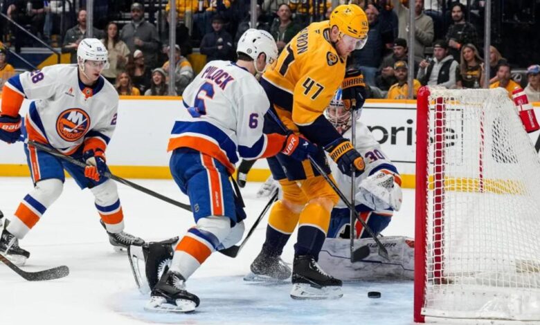 Islanders blow late lead, lose overtime crusher to Predators Islanders blow late lead, lose overtime crusher to Predators