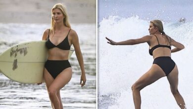 Ivanka Trump Heads Back to the Beach in Black Bikini, Surfing Again