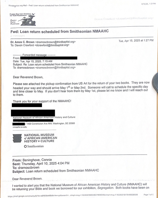Letter to RevAmosBrown