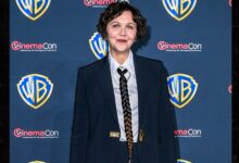 Maggie Gyllenhaal Wears Braided Hair Necktie To CinemaCon