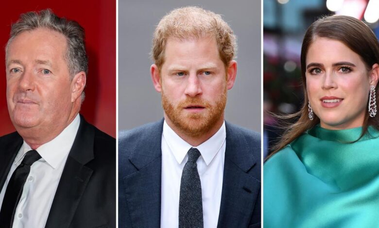 Piers Morgan Claims He Caused Prince Harry, Princess Eugenie Rift