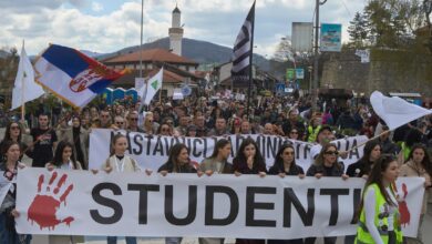 Tensions mount ahead of a pro-government rally in Serbia to counter massive student protests