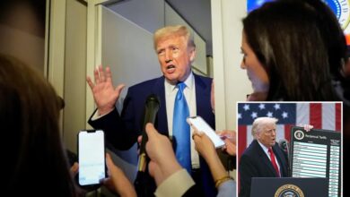 Trump stands by far-reaching tariffs, calling them ‘beautiful thing to behold’ as stock futures plummet