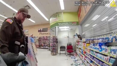 Turkey causes chaos in Indiana supermarket as cops attempt to catch destructive bird, video shows