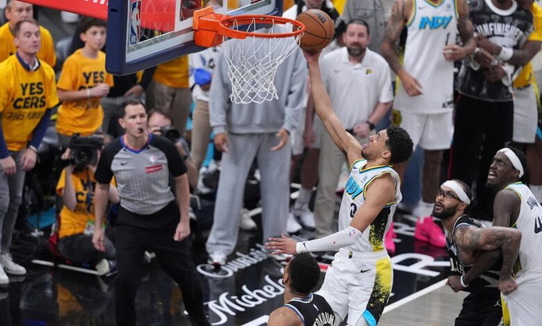 Tyrese Haliburton scolds his father for sparking postgame fracas after Pacers eliminate Bucks