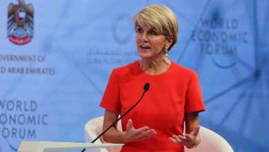 UN special envoy Julie Bishop makes first trip to war-torn Myanmar after big quake