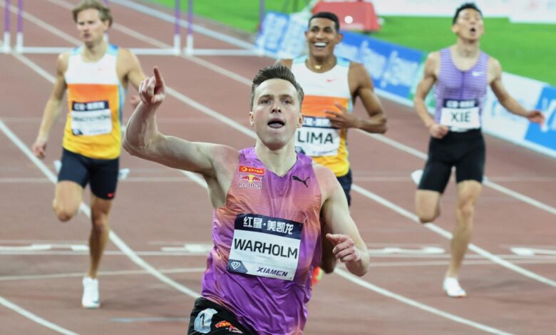 Warholm sets unofficial world record in 300m hurdles at Diamond League opener Warholm sets unofficial world record in 300m hurdles at Diamond League opener