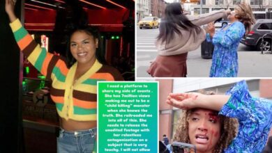 Woman who punched pro-life activist claims she was goaded into violence