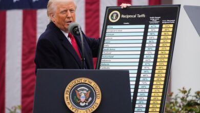 See the full list of reciprocal tariffs by country from Trump’s “Liberation Day” chart