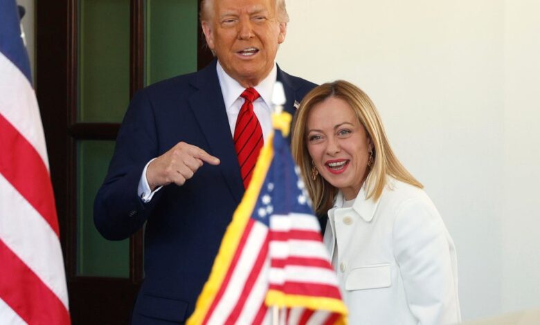 Italy’s Giorgia Meloni meets with Trump at the White House amid EU anxiety