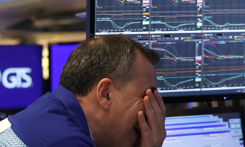 Stock market rout deepens as Dow plunges more than 2,200 points and Nasdaq enters bear market Stock market rout deepens as Dow plunges more than 2,200 points and Nasdaq enters bear market