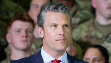 Embattled Hegseth gets public show of support from Trump during his 100-days trip