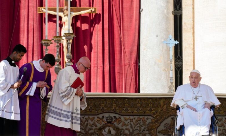 Vatican’s Easter Mass opens without Pope Francis as he recovers from pneumonia Vatican’s Easter Mass opens without Pope Francis as he recovers from pneumonia