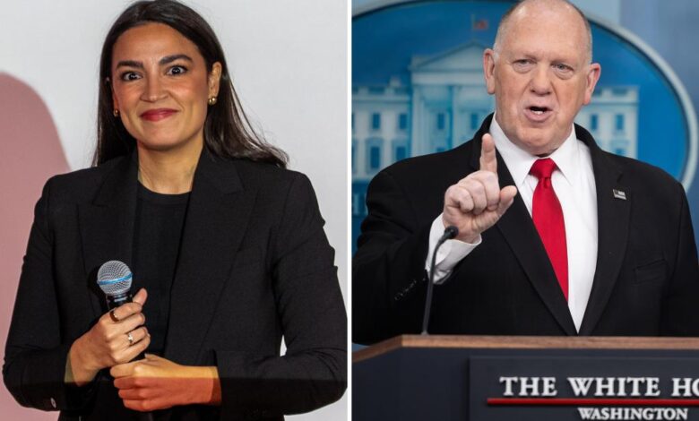 AOC taunts Tom Homan after DOJ referral threat over deportations AOC taunts Tom Homan after DOJ referral threat over deportations