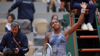 Coco Gauff jokes about forgotten rackets after opening win at French Open