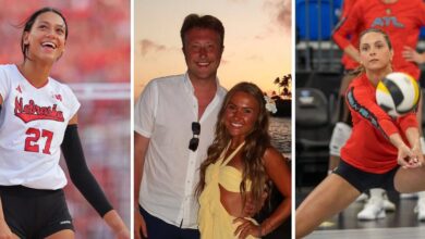 Harper Murray, Merritt Beason and other Nebraska Volleyball players and alums celebrate Maisie Boesiger’s engagement