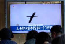 North Korea’s second naval destroyer is damaged in a failed launch attended by Kim