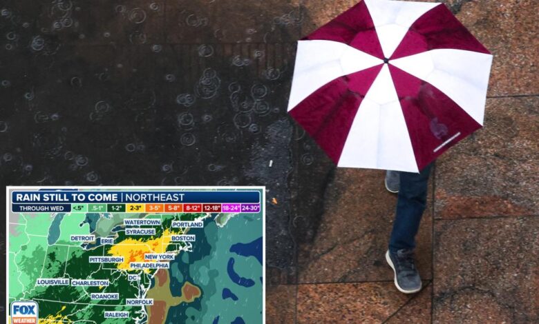 Northeast faces another soggy weekend as stalled storm threatens rain for days Northeast faces another soggy weekend as stalled storm threatens rain for days