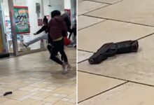 Reputed teen gangbanger drops illegal gun during wild brawl at Long Island mall in shocking video