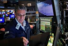 Shares rise, Treasury yields fall, buoyed by easing trade tensions