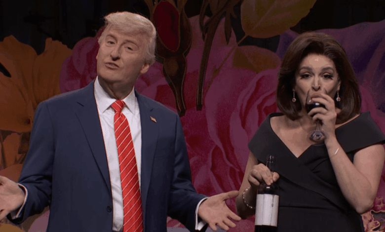 Trump Talks Chicago Pope as Jeanine Pirro Guzzles Wine Trump Talks Chicago Pope as Jeanine Pirro Guzzles Wine