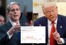 US stocks drop as Bessent confirms no China trade talks, Trump says US doesn’t ‘have to sign’ deals