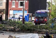 At least a dozen people dead across several states as storms take hold of America’s Heartland