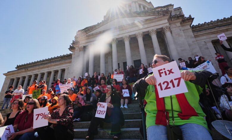 Washington governor signs rent-control bill into law Washington governor signs rent-control bill into law