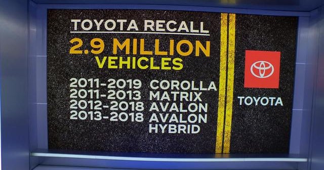 Toyota recalls 2.9 million vehicles over air bag issue Toyota recalls 2.9 million vehicles over air bag issue