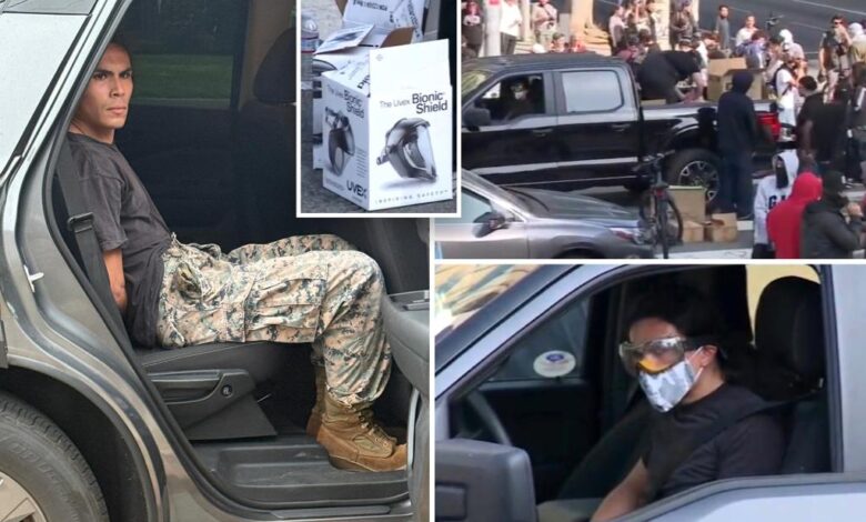 FBI busts alleged LA riot leader who was filmed helping to distribute ‘Bionic Shield’ face masks to protesters