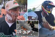 FBI hunts down masked LA brute wanted for hurling ‘cinderblock’ rocks at federal officers during riots — AG Bondi warns: ‘You can’t hide