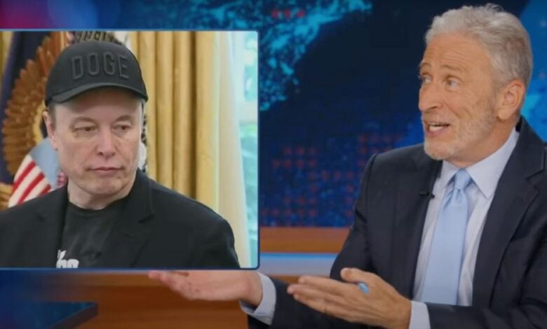 Jon Stewart Tackles Elon Musk’s Exit From the Trump Administration