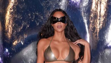 Kim Kardashian Shows Toned Body in Skims Bikini Snap