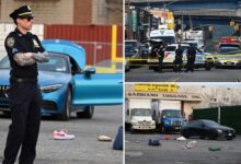 NYPD cop fires at armed BMW thieves who tried to mow down officers during heist from Queens shop: cops