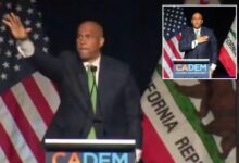 New Jerey Sen. Cory Booker roasted for Nazi salute at California Democratic convention
