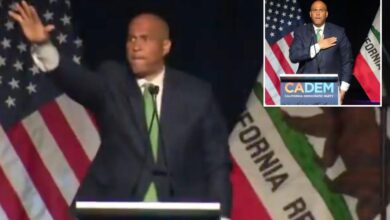 New Jerey Sen. Cory Booker roasted for Nazi salute at California Democratic convention