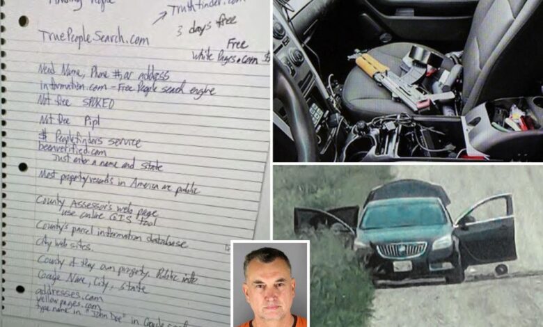 Notebooks found in Vance Boelter’s car detail planning in Minnesota assassination Notebooks found in Vance Boelter’s car detail planning in Minnesota assassination
