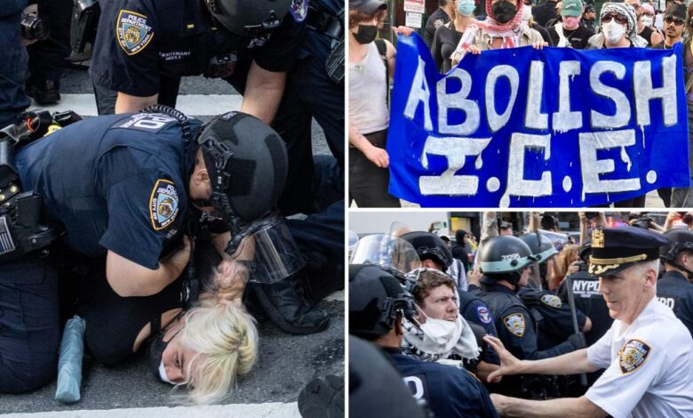 Over 80 arrested in NYC anti-ICE protest as thousands take to the street Over 80 arrested in NYC anti-ICE protest as thousands take to the street