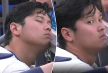 Shohei Ohtani appears to doze off during Dodgers’ win vs. Yankees